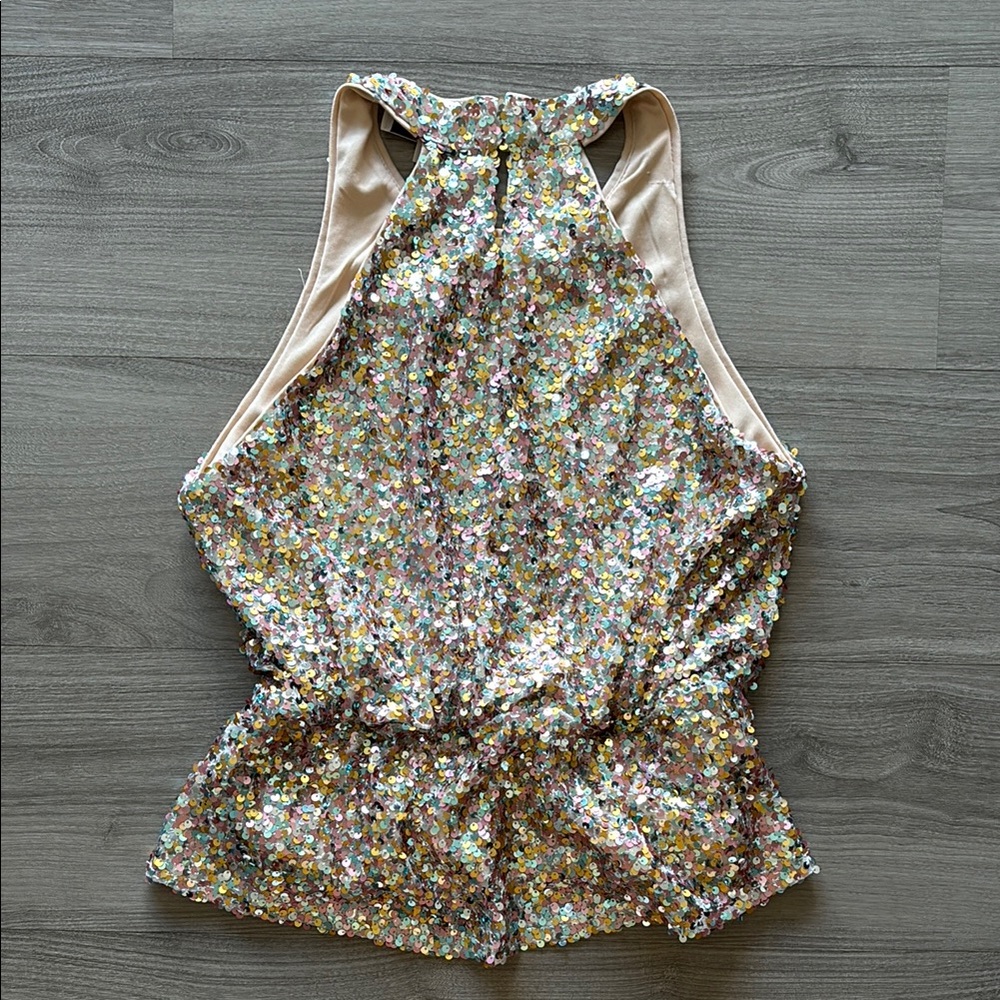 Adelyn Rae Multicolor Sequin Tank Top - Picture 4 of 13